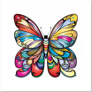 Butterfly Rainbow Posters and Art